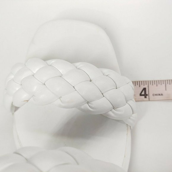 INC International Concepts Womens Lyra Synthetic Braided‎ Sandals White 5.5 - Picture 7 of 10